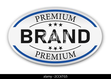 Premium brand Modern paper Logo sign on a white background Stock Vector
