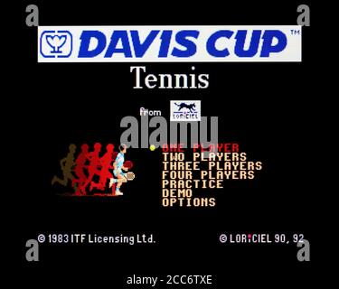 Davis Cup Tennis - PC Engine CD Videogame - Editorial use only Stock Photo