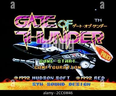 Gate of Thunder - PC Engine CD Videogame - Editorial use only