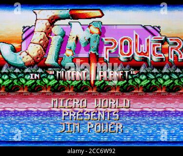 Jim Power - In Mutant Planet - PC Engine CD Videogame - Editorial use only Stock Photo