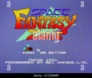 Space Fantasy Zone - PC Engine CD Videogame - Editorial use only 