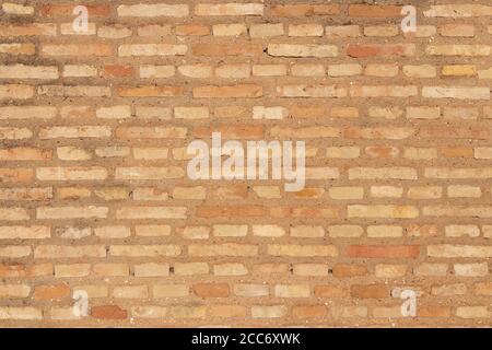 True old red brick wall for texture background Stock Photo