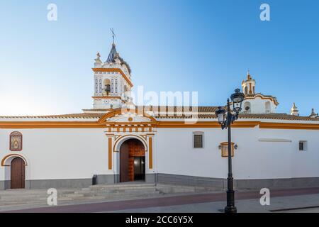 Church of Our Lady of the Assumption in the town of Bonares, Huelva, Andalucia, Spain Stock Photo