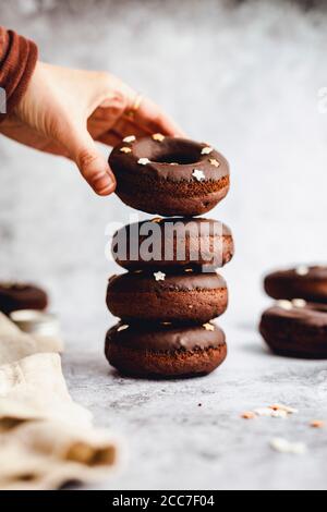 Chocolate Donuts Stock Photo
