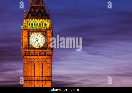 London Big Ben Clock Tower and Parliament house at city of Westminster, London, England, Great Britain, UK Stock Photo