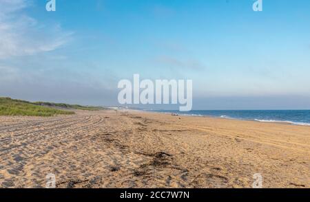 Landscape featuring the ocean beach in Montauk, NY Stock Photo