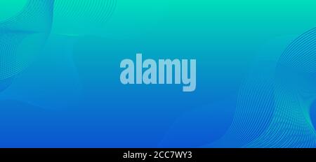 Line wave flow pattern design blue color style abstract background. vector illustration. Stock Vector