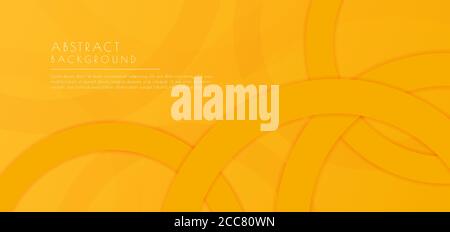 Abstract background circle ring overlap layer yellow color design. vector illustration. Stock Vector