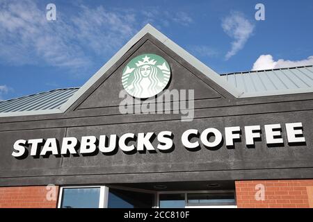 Starbucks Coffee Sign. London Ontario Canada Luke Durda/Alamy Stock Photo