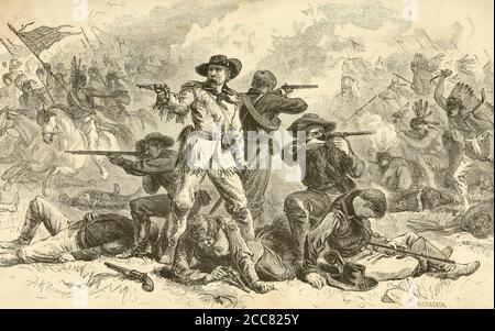 Custer’s Last Fight at Little Bighorn Stock Photo