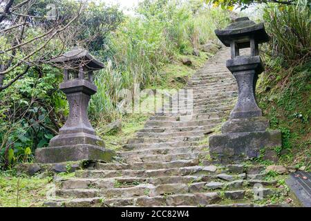 New Taipei City, Taiwan - Jinguashi Shinto Shrine Ruins in Jinguashi, Ruifang, New Taipei City, Taiwan. Stock Photo