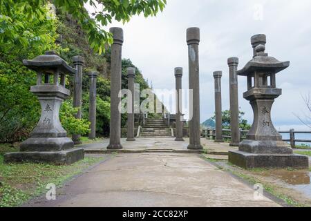 New Taipei City, Taiwan - Jinguashi Shinto Shrine Ruins in Jinguashi, Ruifang, New Taipei City, Taiwan. Stock Photo