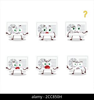 Cartoon character of air conditioner outdoor with what expression Stock Vector