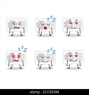 Cartoon character of air conditioner outdoor with sleepy expression Stock Vector