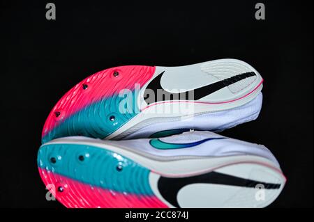 BANGKOK, THAILAND, AUGUST 17. 2020. Nike ZoomX Dragonfly Racing Spike. Controversial Track and Field Athletics Spike for professional Athletes at Summ Stock Photo