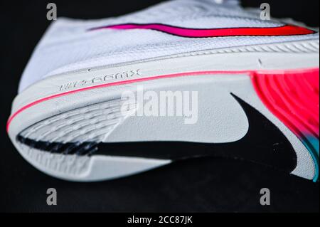 BANGKOK, THAILAND, AUGUST 17. 2020. Nike ZoomX Dragonfly Racing Spike. Controversial Track and Field Athletics Spike for professional Athletes at Summ Stock Photo