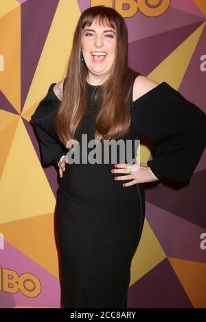 LOS ANGELES - JAN 7:  Lena Durham at the HBO Post Golden Globe Party 2018 at Beverly Hilton Hotel on January 7, 2018 in Beverly Hills, CA Stock Photo