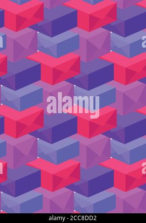 Vector pattern of multi-colored boxes. Vector pattern for your creativity Stock Vector