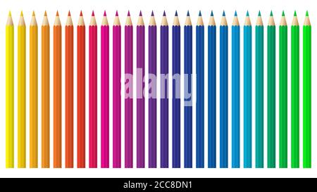 Crayon Set On White Background Stock Illustration - Download Image