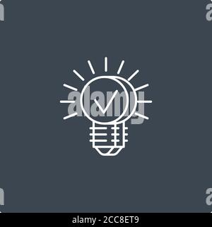 Bulb Icon. Bulb Related Vector Line Icon Stock Vector