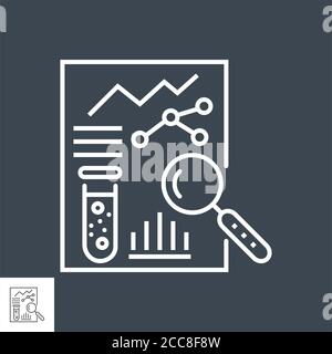 Medical analytics Related Vector Thin Line Icon. Stock Vector