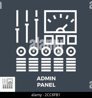 Admin Panel Thin Line Vector Icon Isolated Stock Vector