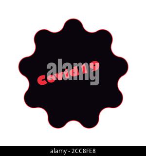 Coronavirus / Covid-2019,Icon Vector Illustrator .No Infection and Stop Coronavirus Concepts.Isolated Vector Icon on White Background. Stock Vector
