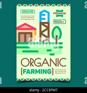 Organic farming brochure template layout. Eco products. Flyer, leaflet ...