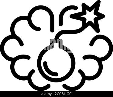 Bomb tension icon, outline style Stock Vector