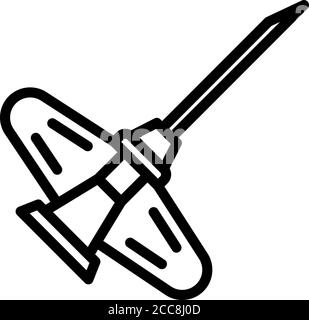 Venous catheter icon, outline style Stock Vector