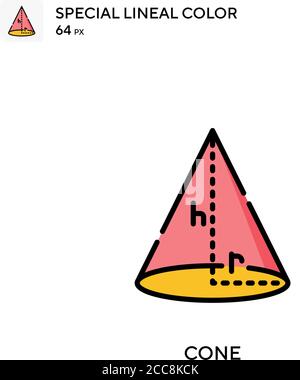 Cone Special lineal color icon. Illustration symbol design template for ...