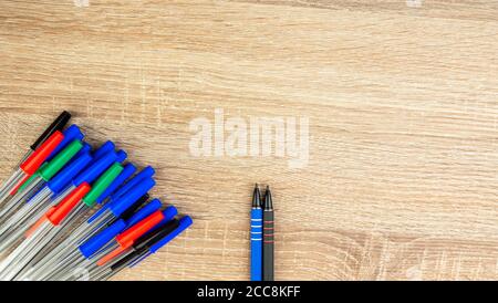 A Pile Of Different Coloured Gel Pens Stock Photo - Alamy