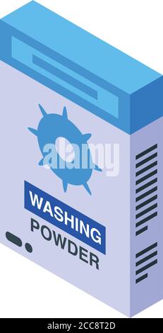 Washing powder icon, isometric style Stock Vector