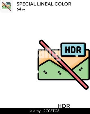 Hdr Special lineal color vector icon. Illustration symbol design template for web mobile UI element. Stock Vector