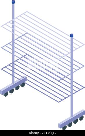 Clothes dryer rack icon, isometric style Stock Vector