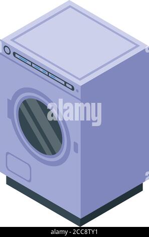 Home tumble dryer icon, isometric style Stock Vector