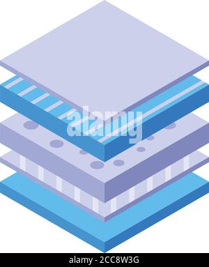 Diaper structure icon, isometric style Stock Vector