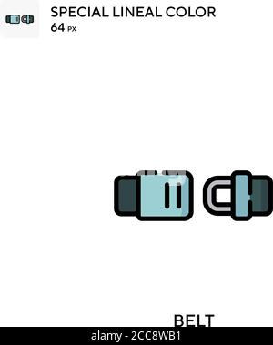 Belt Special lineal color vector icon. Illustration symbol design template for web mobile UI element. Stock Vector