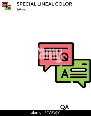 QA Special lineal color vector icon. Illustration symbol design template for web mobile UI element. Stock Vector