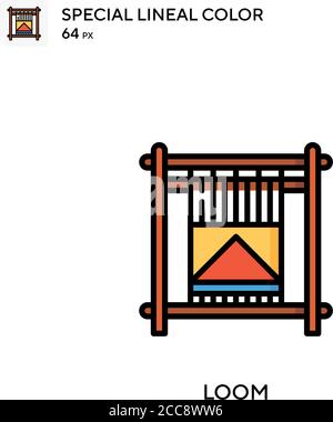 Loom Special lineal color vector icon. Illustration symbol design template for web mobile UI element. Stock Vector