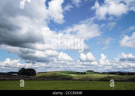 View across Wolfescote Dale from Alstonefield, Peak District National Park, Staffordshire Stock Photo