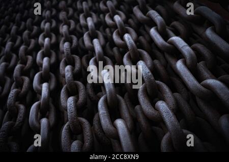 Chains (detail of the Iron Curtain monument in Budapest) Stock Photo