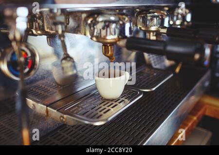 Vintage coffee dispenser for espresso coffee machine. PonCafe, brand  Oroley, Made in Spain Stock Photo - Alamy