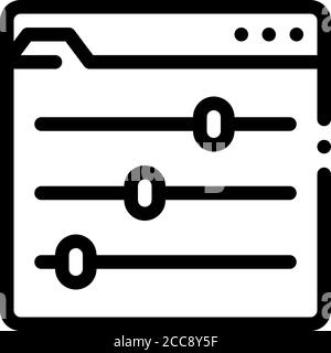 color rgb setting icon vector outline illustration Stock Vector