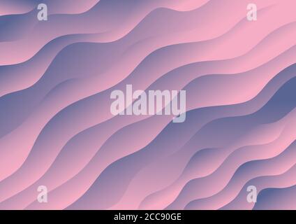 Abstract background pink and blue gradient wave dynamic effect. Modern pattern. Vector illustration for design. Stock Vector