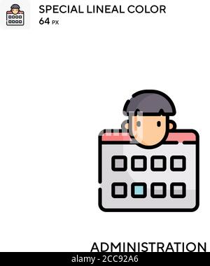 Administration Special lineal color vector icon. Illustration symbol design template for web mobile UI element. Stock Vector