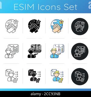 Soft skills icons set Stock Vector