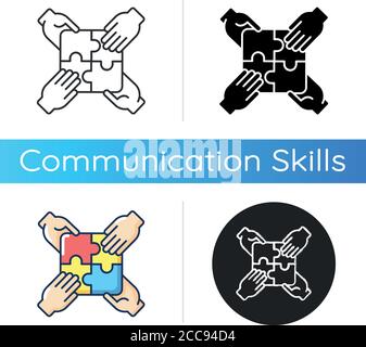 Teamwork building icon Stock Vector