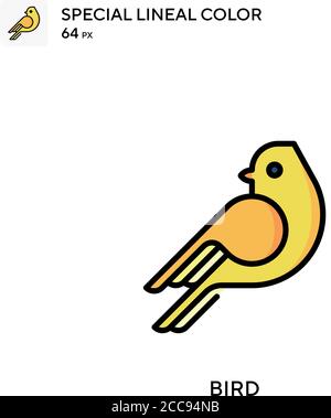 Bird Special lineal color vector icon. Illustration symbol design template for web mobile UI element. Stock Vector
