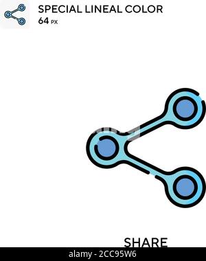 Share Special lineal color icon. Illustration symbol design template ...